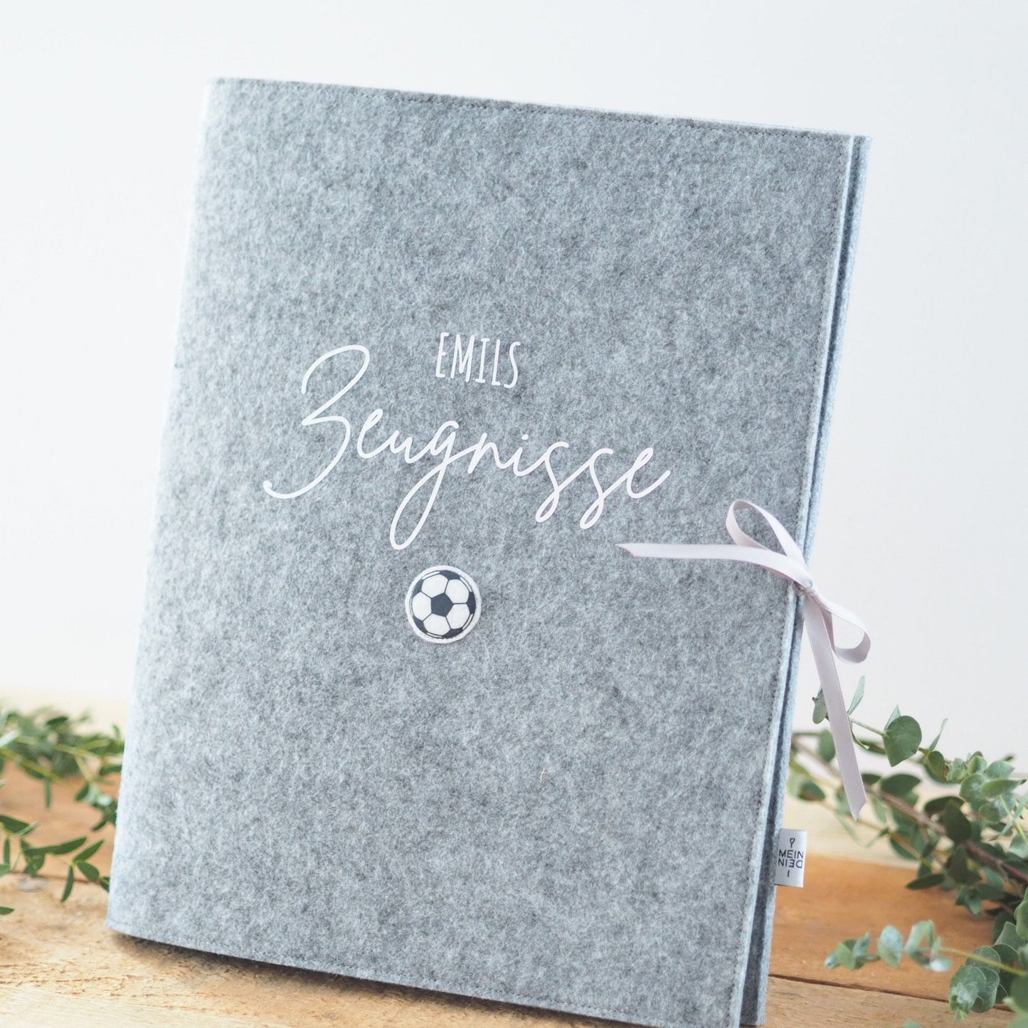 Personalisierte Zeugnismappe | Fußball | Schönes Geschenk zum Schulstart